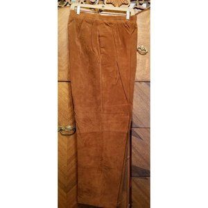 Silhouettes Caramel Brown Size 16 Suede Pants
